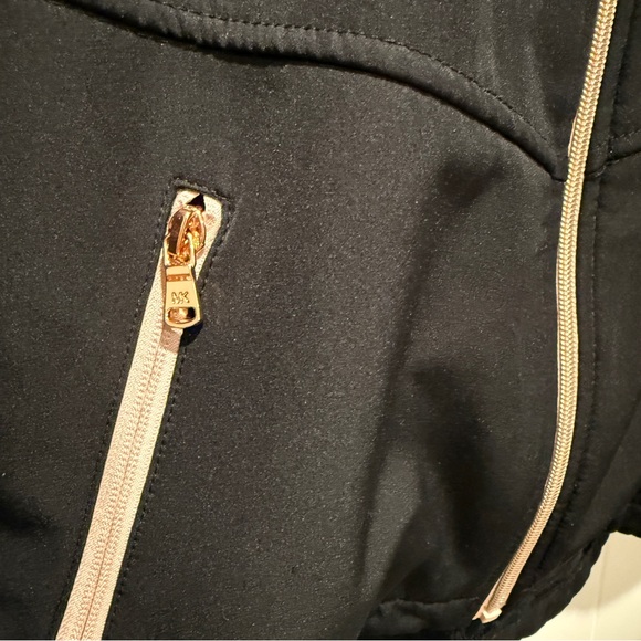 MICHAEL Michael Kors Girl Black Coat with Fur Lining - Picture 6 of 14